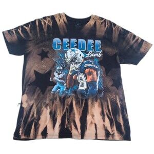 Dallas Cowboys Lamb Custom T-Shirt bleached dye faded
